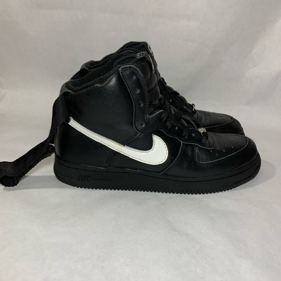 2002 NIKE AIR FORCE 1 HIGH BLACK WHITE size 6Y - Picture 5 of 8